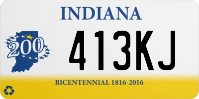 IN license plate 413KJ