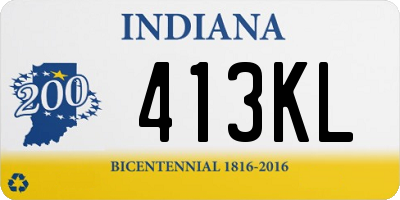 IN license plate 413KL