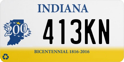 IN license plate 413KN