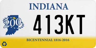 IN license plate 413KT