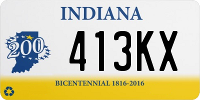 IN license plate 413KX