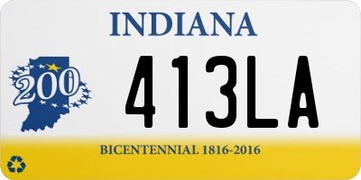 IN license plate 413LA