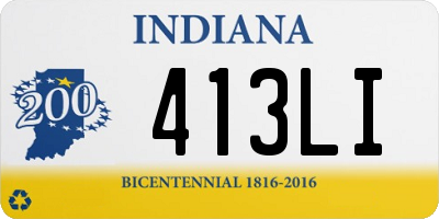 IN license plate 413LI