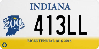 IN license plate 413LL