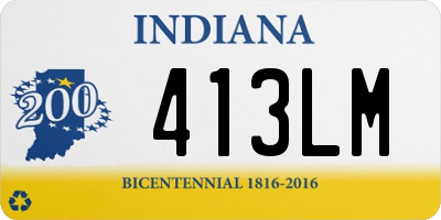 IN license plate 413LM