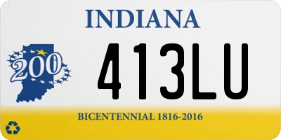 IN license plate 413LU