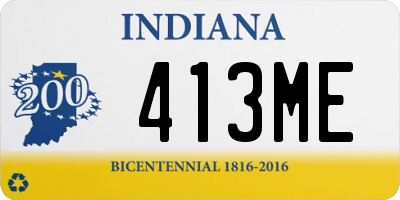 IN license plate 413ME