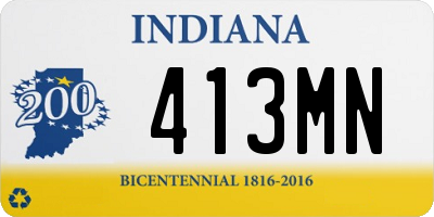 IN license plate 413MN