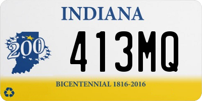 IN license plate 413MQ