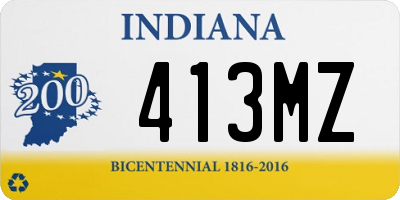 IN license plate 413MZ