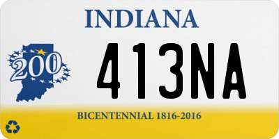 IN license plate 413NA