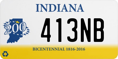 IN license plate 413NB