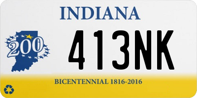 IN license plate 413NK