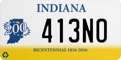 IN license plate 413NO