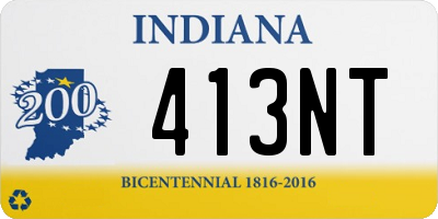 IN license plate 413NT