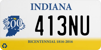 IN license plate 413NU