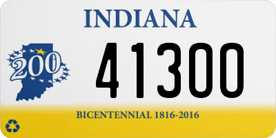 IN license plate 413OO