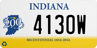 IN license plate 413OW