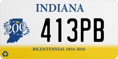 IN license plate 413PB