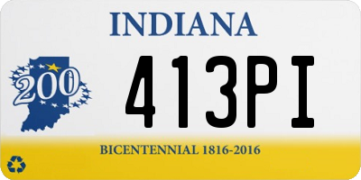 IN license plate 413PI