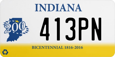 IN license plate 413PN