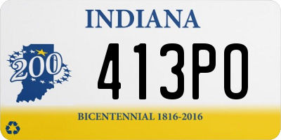IN license plate 413PO