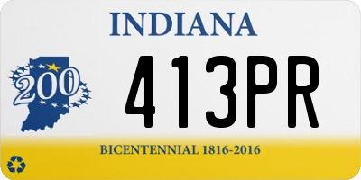 IN license plate 413PR