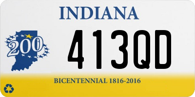 IN license plate 413QD