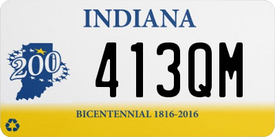 IN license plate 413QM