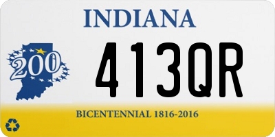 IN license plate 413QR