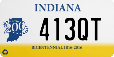 IN license plate 413QT