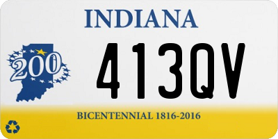 IN license plate 413QV