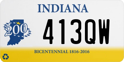 IN license plate 413QW