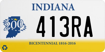 IN license plate 413RA