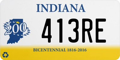 IN license plate 413RE