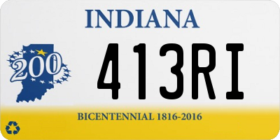 IN license plate 413RI