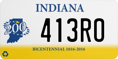 IN license plate 413RO