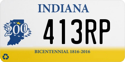 IN license plate 413RP