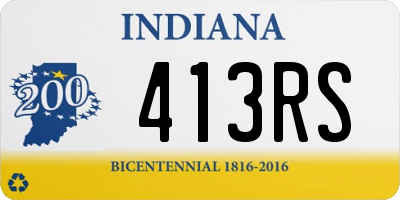 IN license plate 413RS