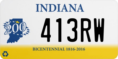 IN license plate 413RW