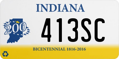 IN license plate 413SC