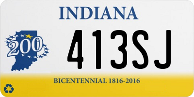 IN license plate 413SJ