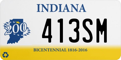 IN license plate 413SM