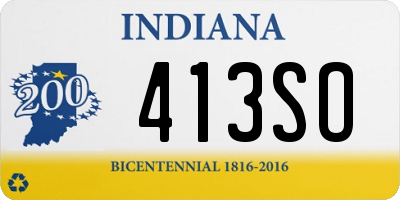 IN license plate 413SO