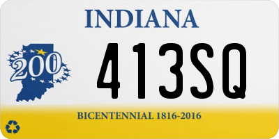 IN license plate 413SQ