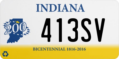 IN license plate 413SV