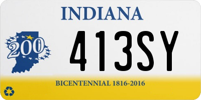 IN license plate 413SY