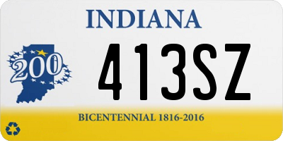 IN license plate 413SZ