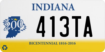 IN license plate 413TA