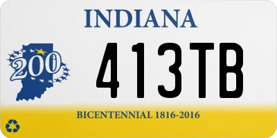 IN license plate 413TB